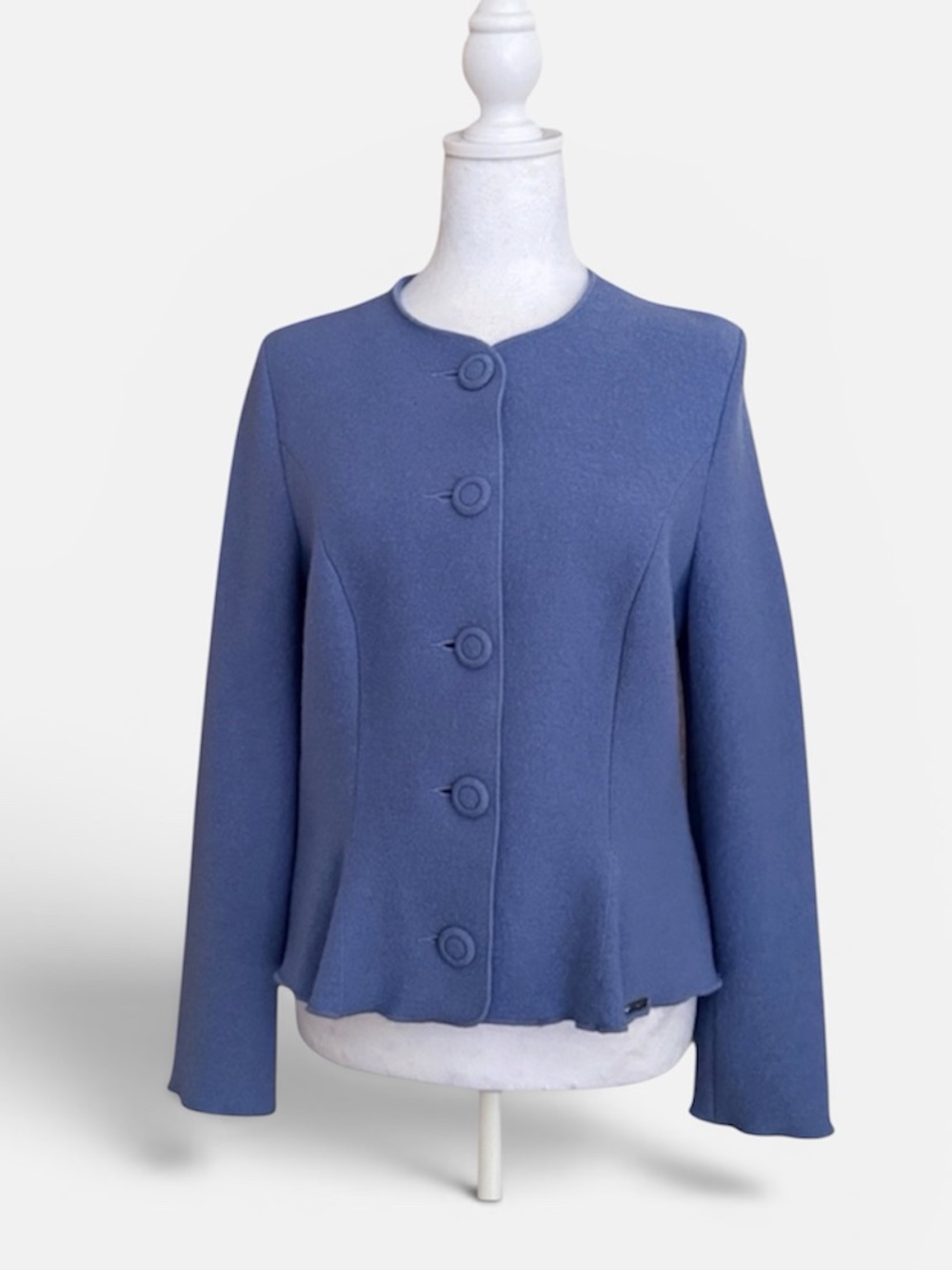 Geiger Austria 100% NewWool Jacket Periwinkle Blue Women's Jacket US 10/12 M/L